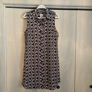 CAbi Multicolor Patterned Button Up Dress